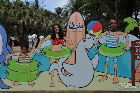 Com a bebel e o Antonio, chegando ao Beach Park, em Fortaleza, capital do Ceará